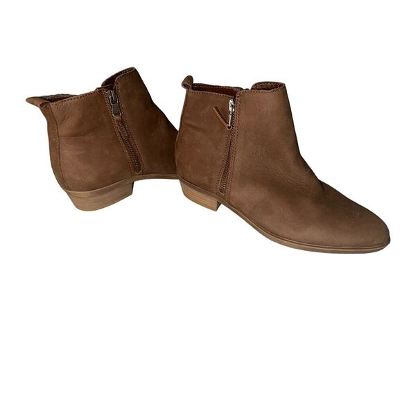 Lauren Ralph Lauren NWOB Sz: 7.5 Shira‎ Bootie Brown Double Zipper Leather - Picture 3 of 8